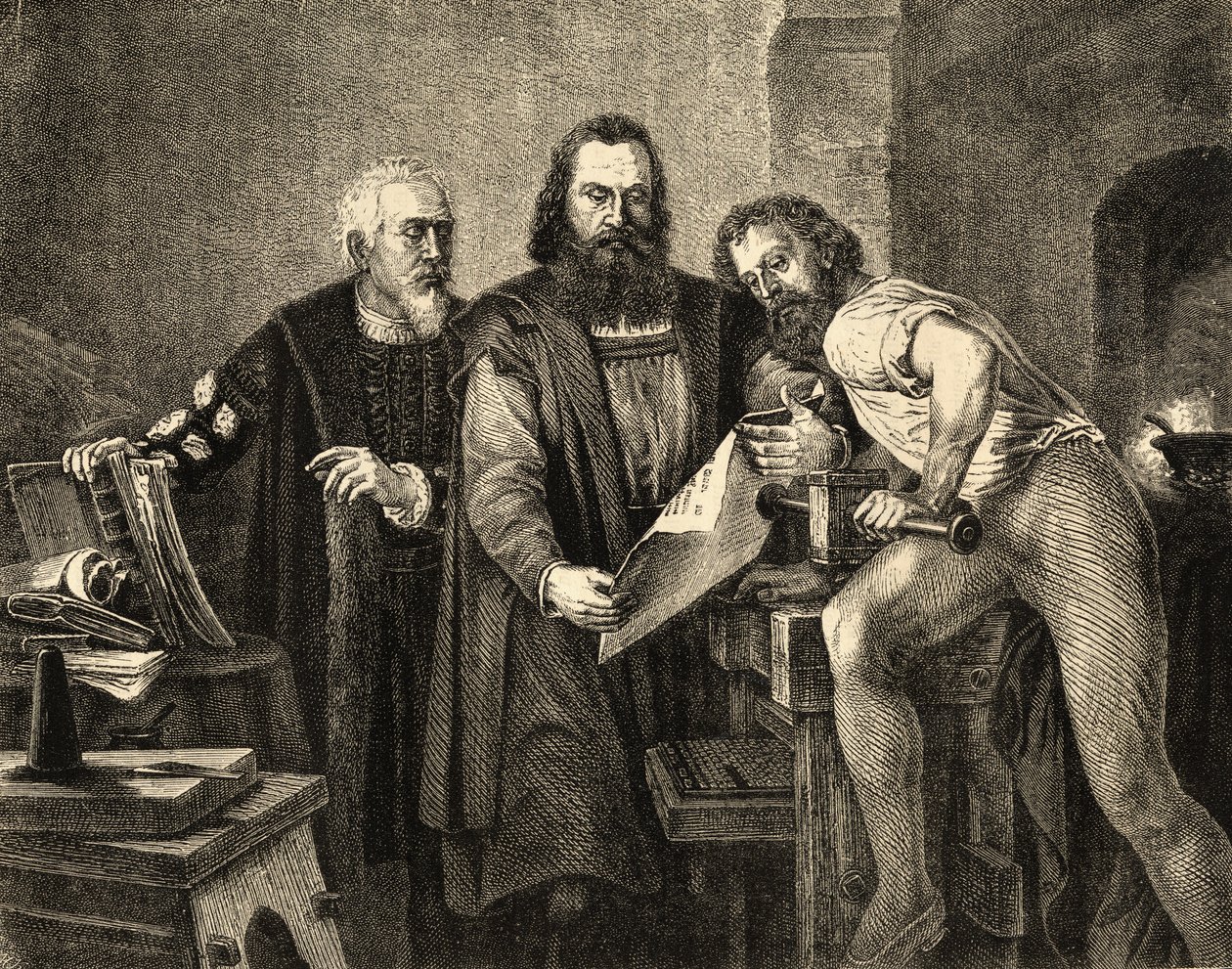 John Faust（约1400-66）John Gutenberg（1400-68）和Peter Schoeffer（c.1425-1503） 作者 德国学校