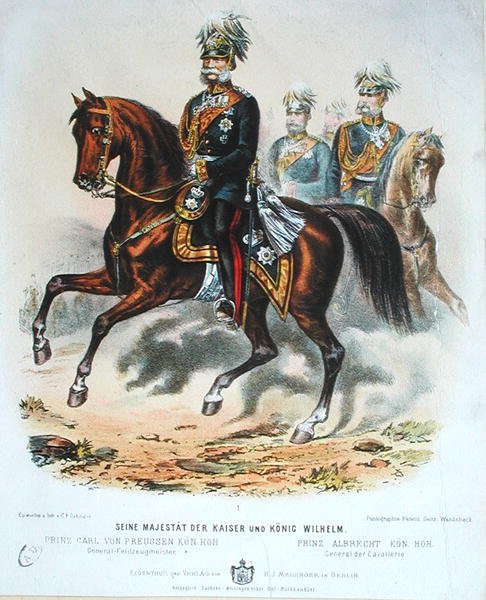 德皇威廉一世（1797-1888）在马背上 作者 德国学校
