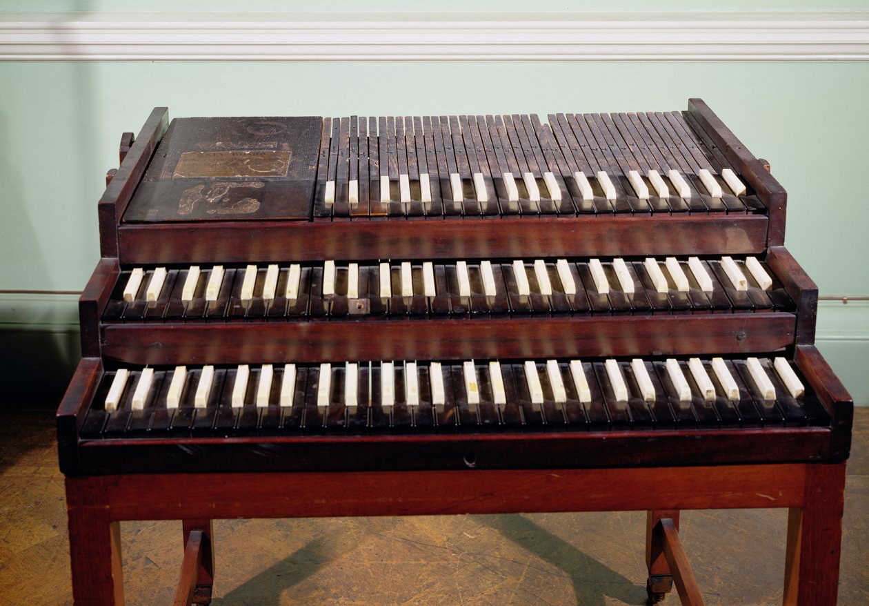 乔治·弗雷德里克·亨德尔（1685-1759）为伦敦弃儿医院教堂赠送的原始器官的键盘 作者 德国学校