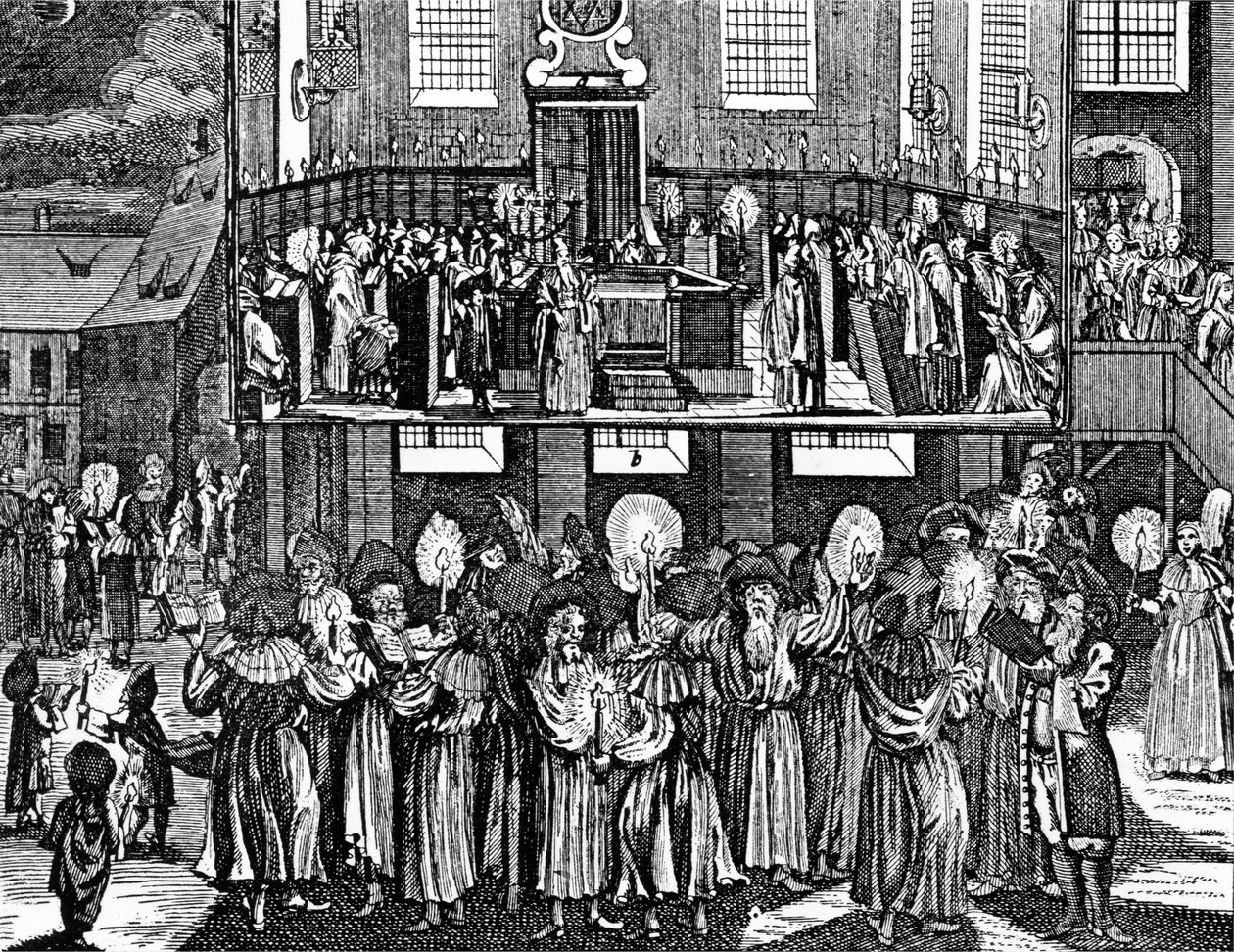 来自Kirchner的犹太仪式的Georg Puschner的Kiddush Levana，1726年 作者 德国学校