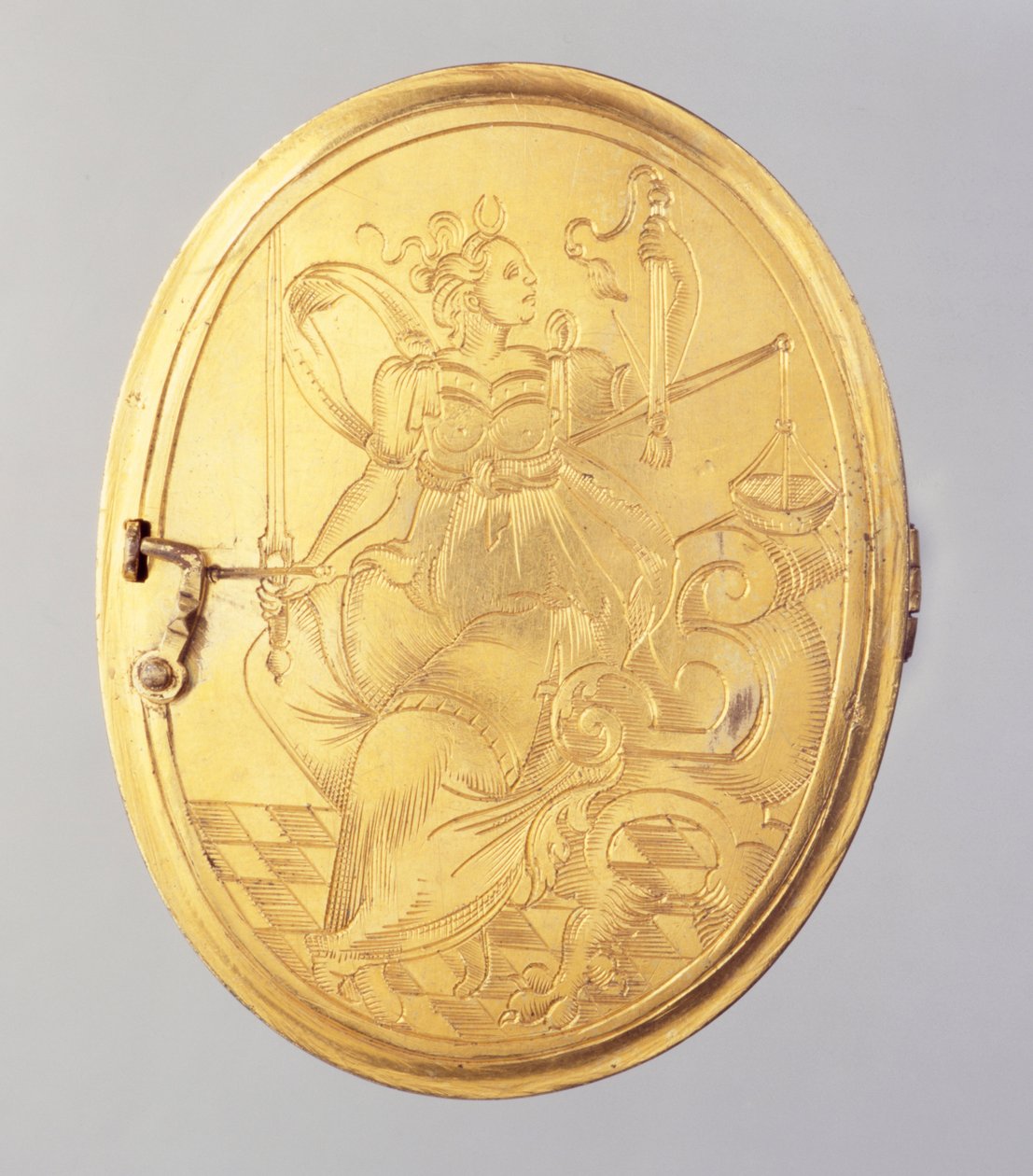 包含Landgrave Wilhelm IV（镀金银）的蜡微型肖像的小盒子（另见312102和312134） 作者 德国学校