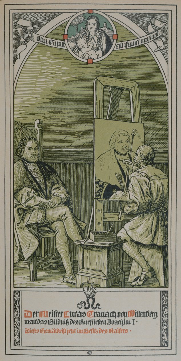 Lucas Cranach绘画c。 1520-30 1906年勃兰登堡选民约阿希姆一世内斯特的肖像 作者 德国学校