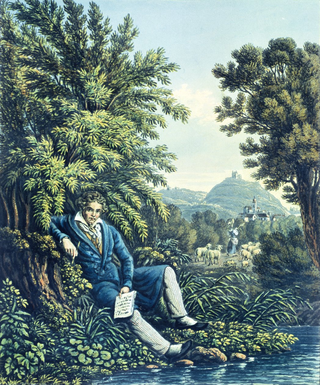 Ludwig van Beethoven河边 作者 德国学校