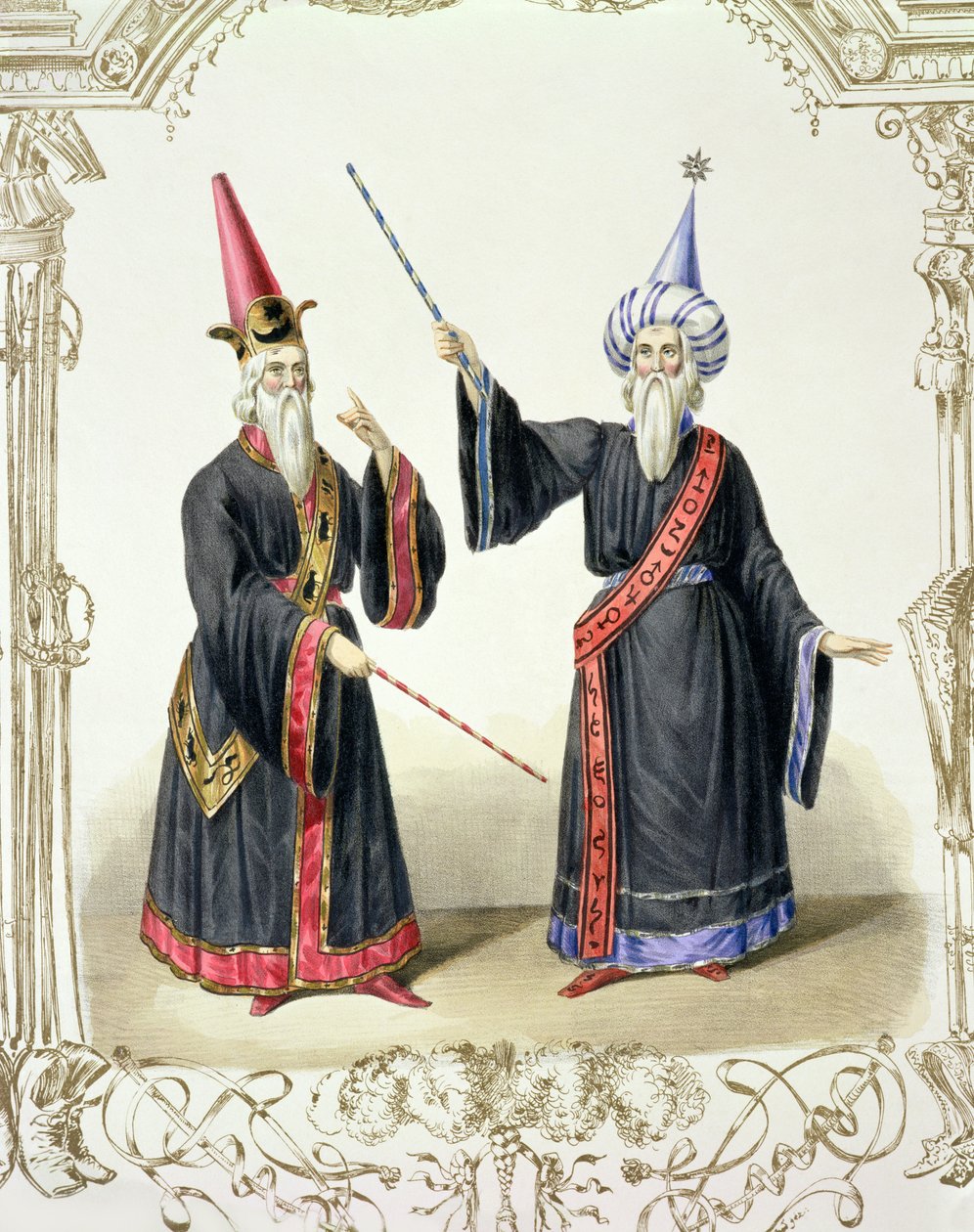1836年在柏林狂欢节的魔术师 作者 德国学校