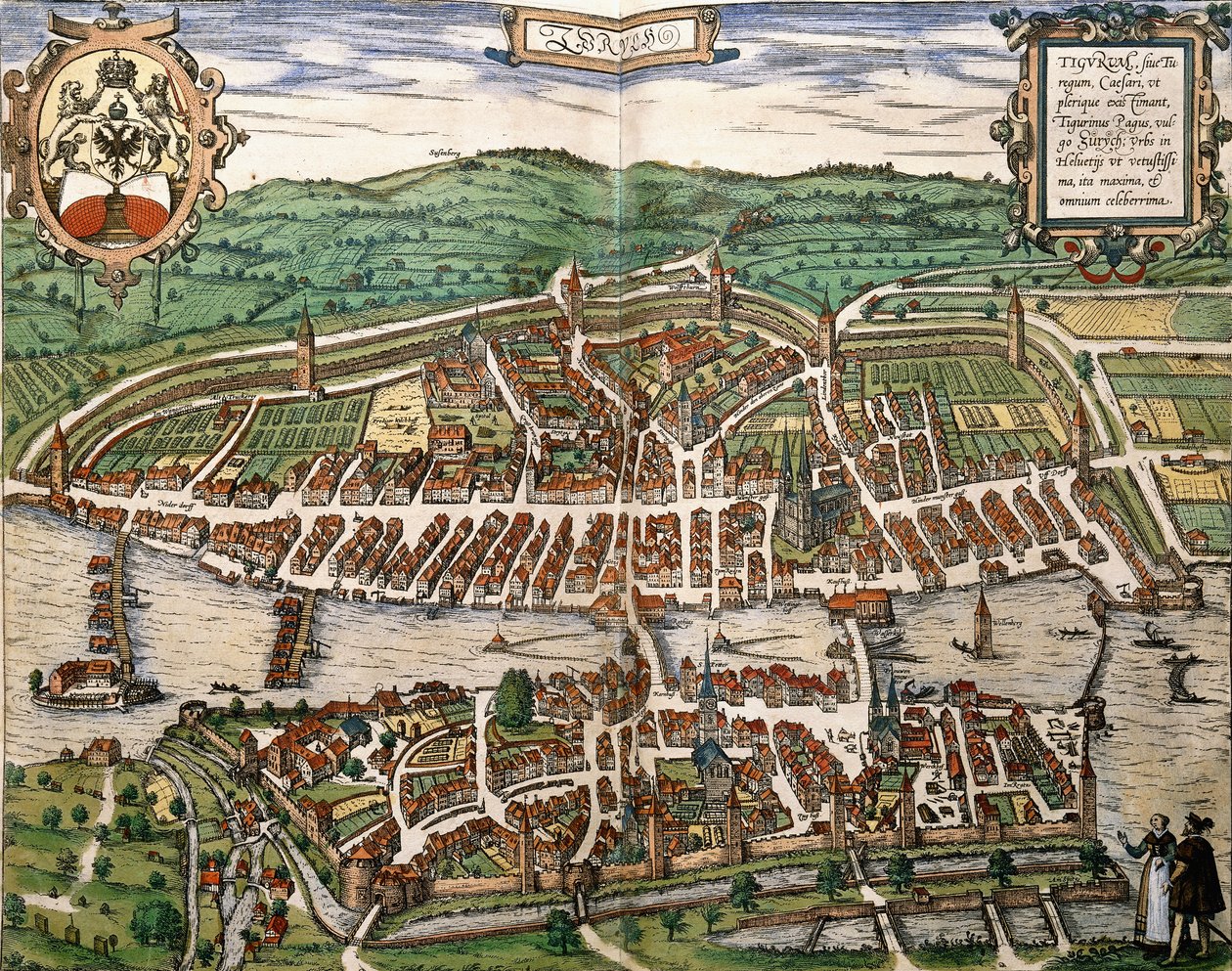 苏黎世地图，1575年 作者 德国学校