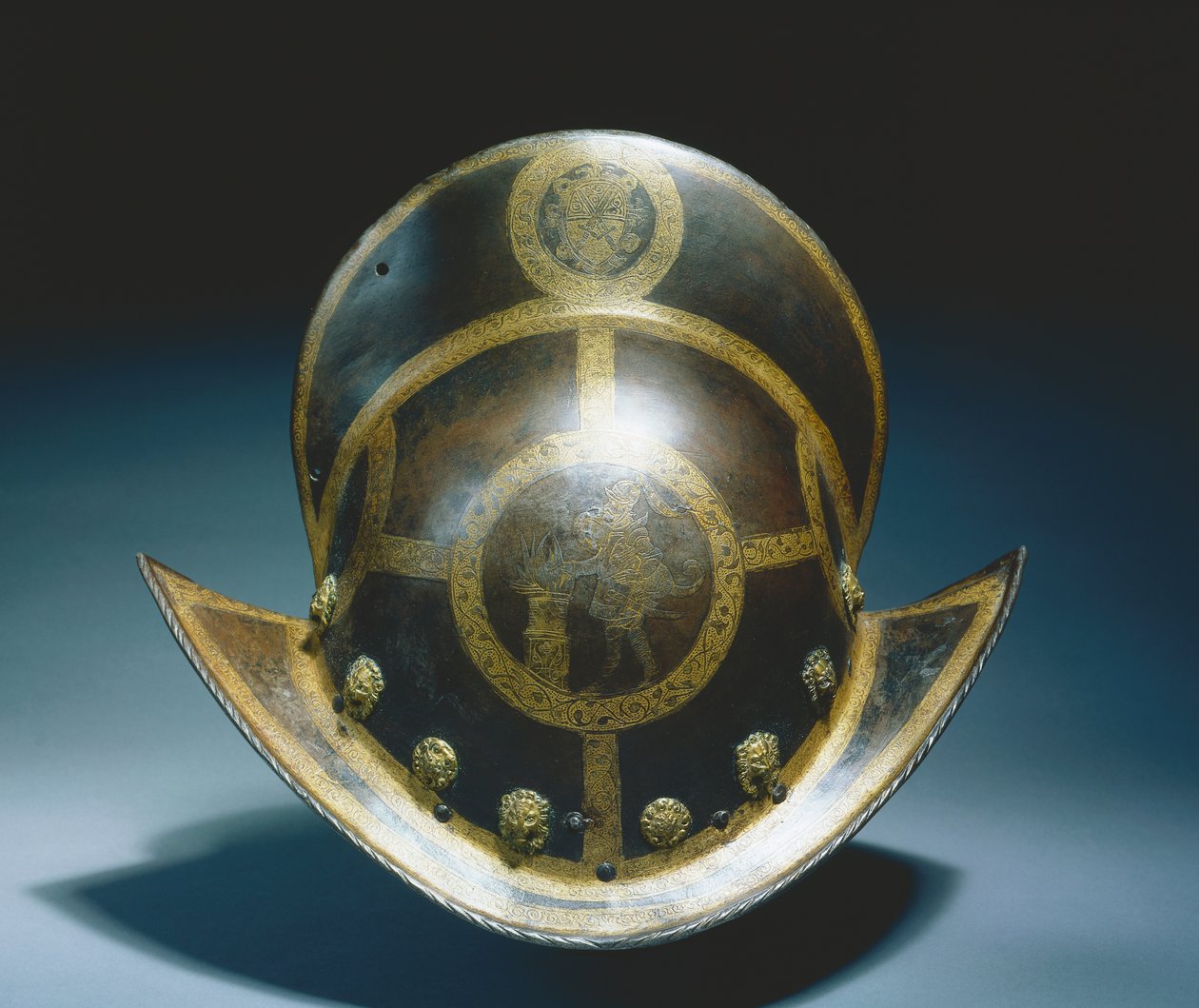 萨克森州选举人克里斯蒂安一世国家卫队的装甲，纽伦堡，约1580-91年（蚀刻和镀金赤褐色钢） 作者 德国学校