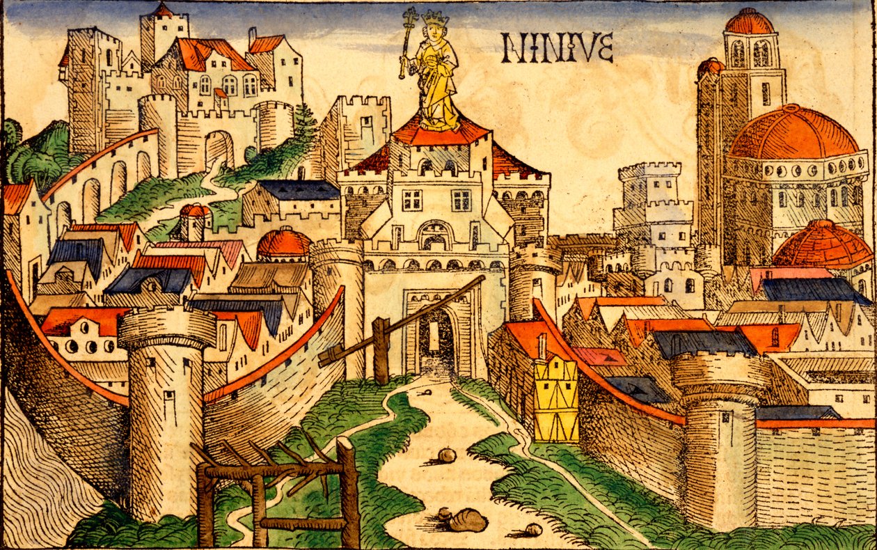 Nineveh，来自Liber Chronicarum，Hartmann Schedel，1493 作者 德国学校