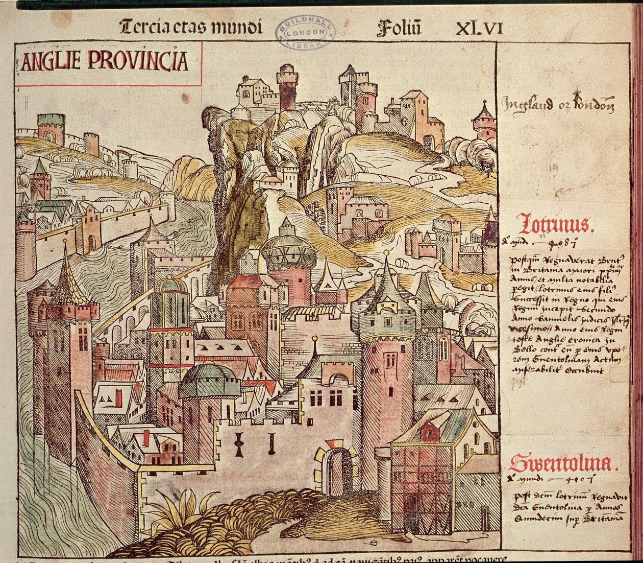 旧伦敦，纽伦堡纪事报，Hartmann Schedel（1440-1514）1493 作者 德国学校