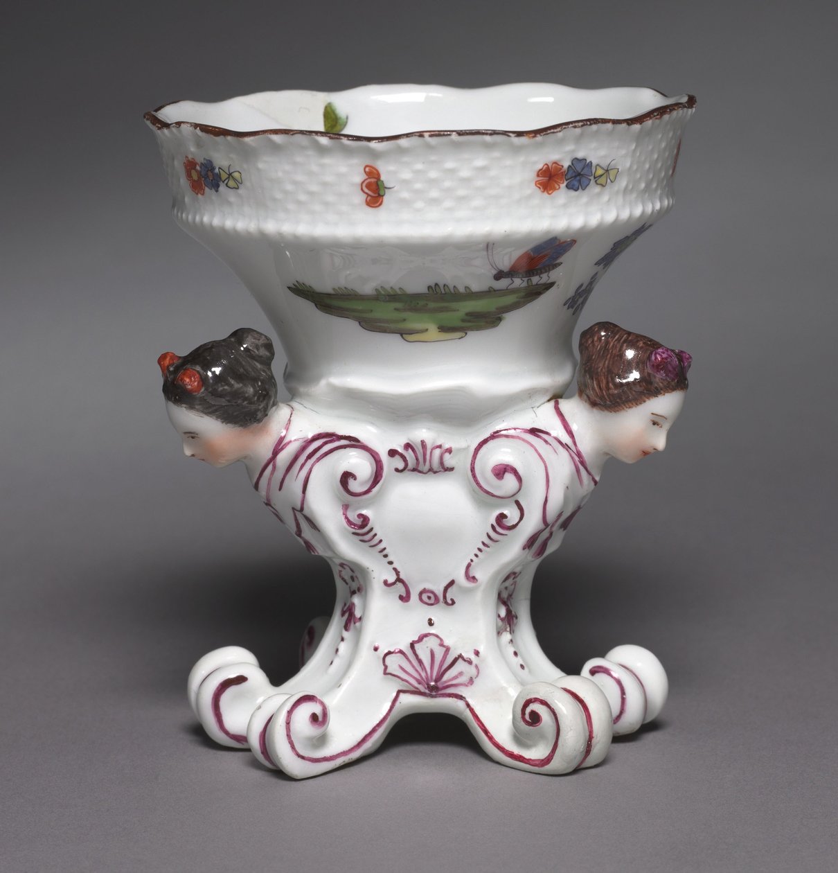Sulkowsky服务处的一对盐，制造商，德国迈森瓷器厂，1735-1756年 作者 德国学校