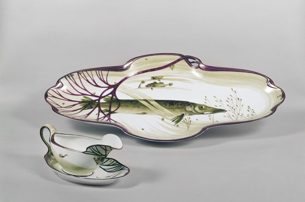 部分瓷器晚餐服务，由H. Gradl和L. Levallois，Nymphenburg，1904-6（瓷器） 作者 德国学校