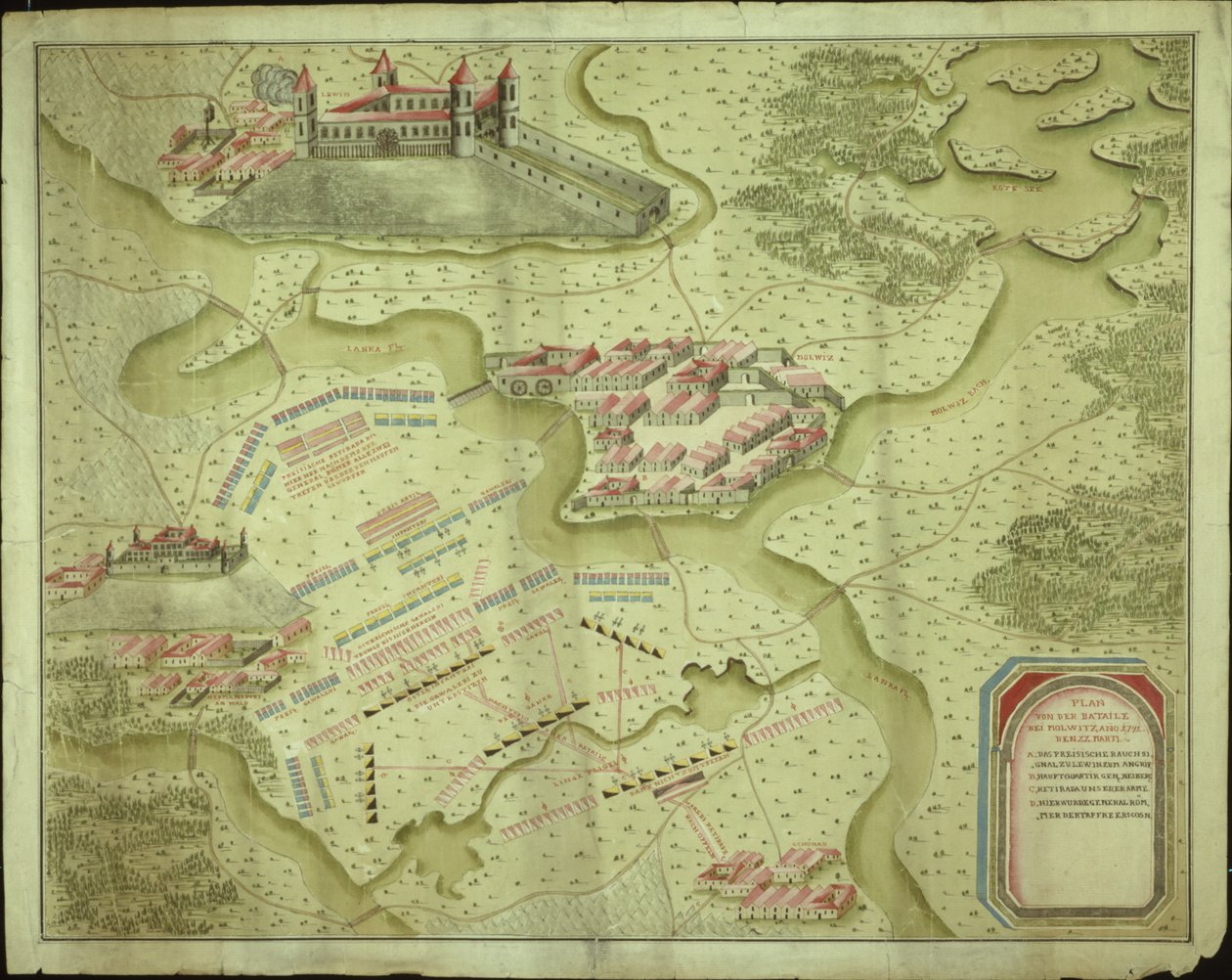 1741年4月10日莫尔维茨战役计划 作者 德国学校
