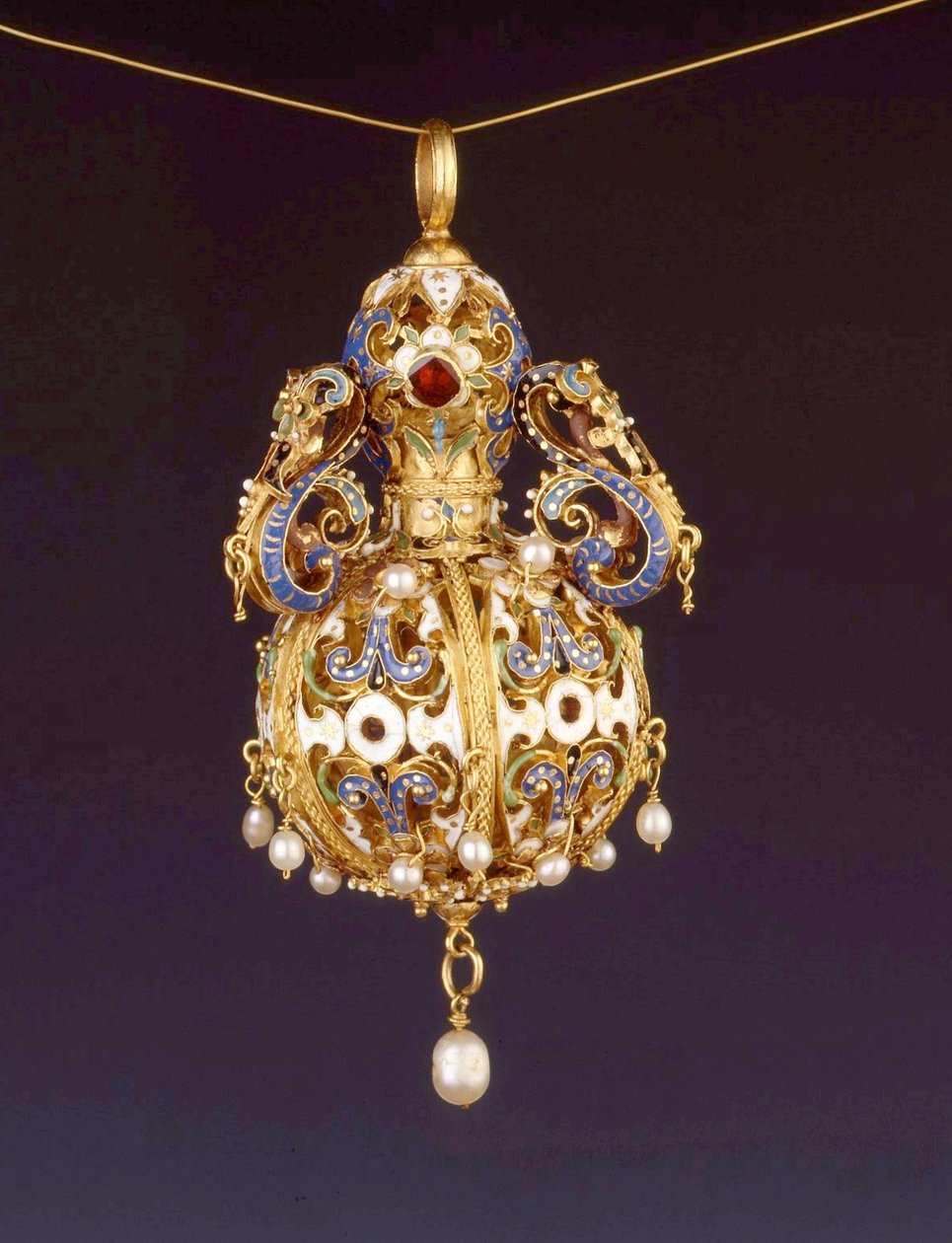Pomander，c.1600（金和景泰蓝珐琅） 作者 德国学校