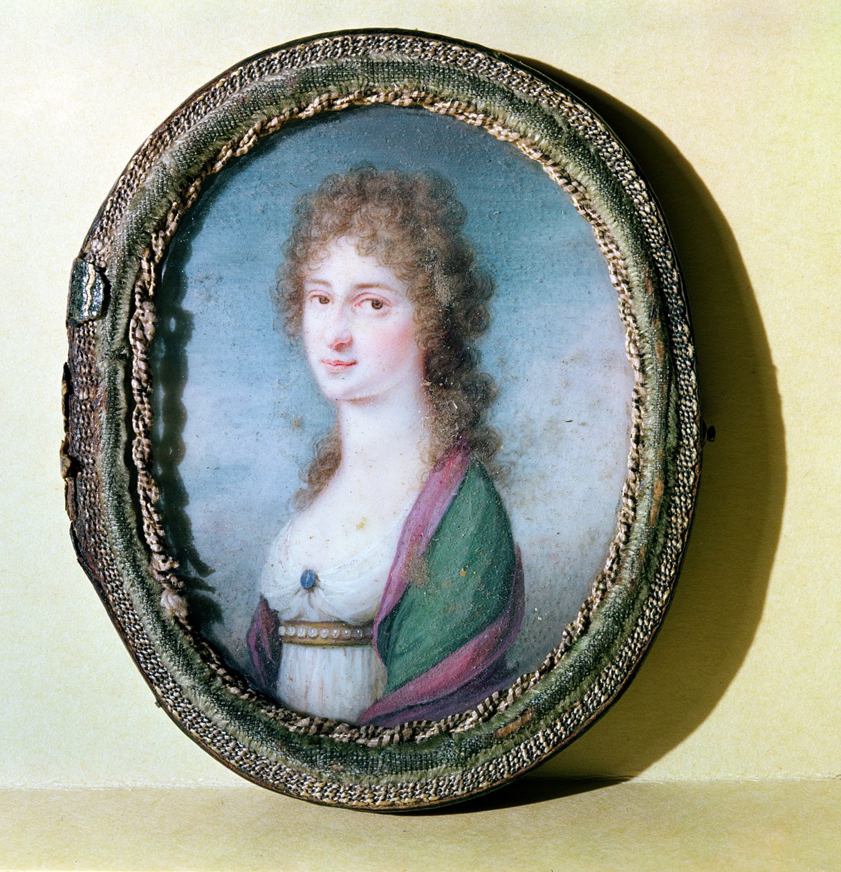 伯爵夫人Marie Erdody（1779-1837）的肖像缩影（象牙上的wc） 作者 德国学校