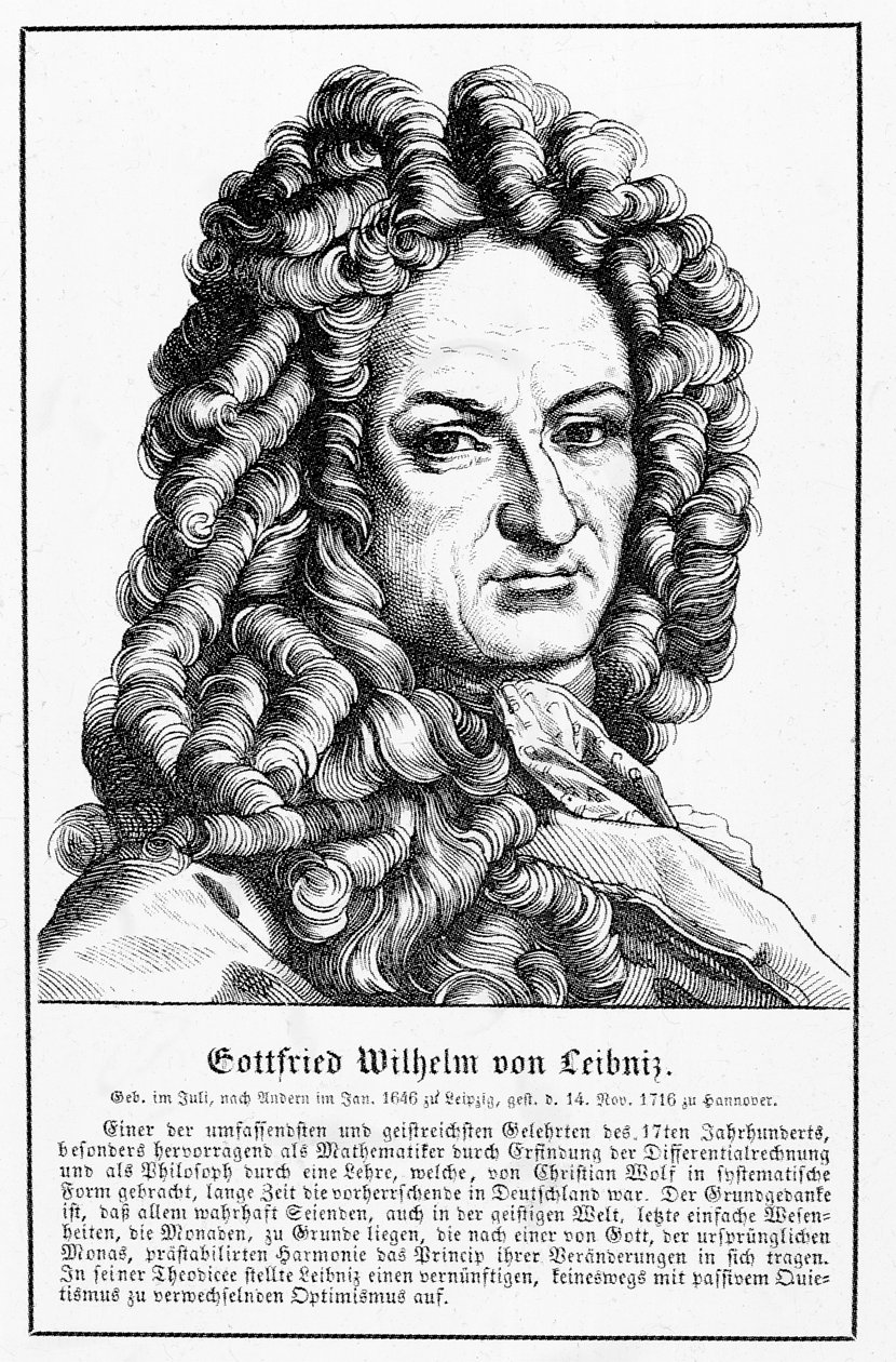 Gottfried Wilhelm Leibniz的肖像（1646-1716） 作者 德国学校