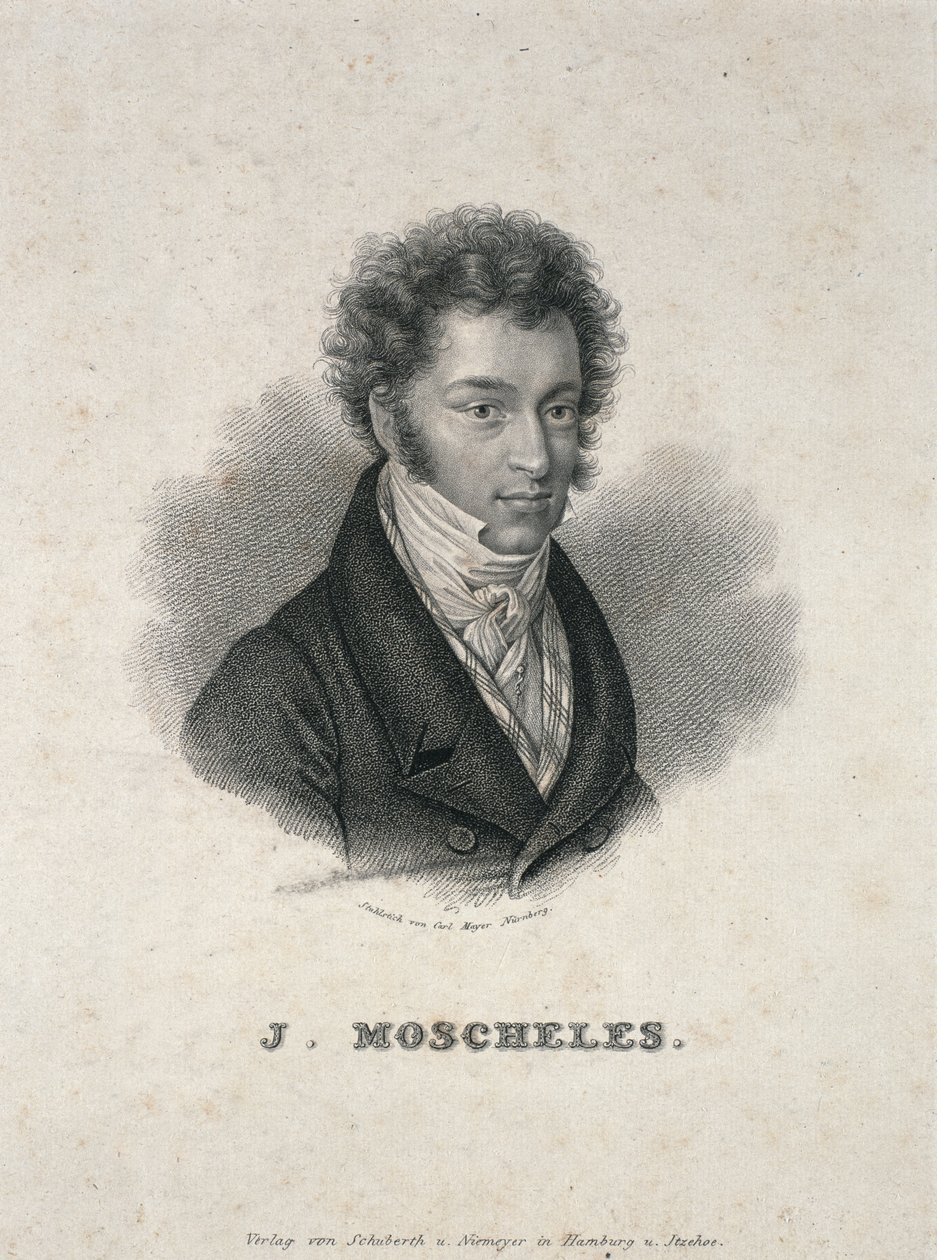 Ignaz Moscheles的肖像（1794-1870） 作者 德国学校