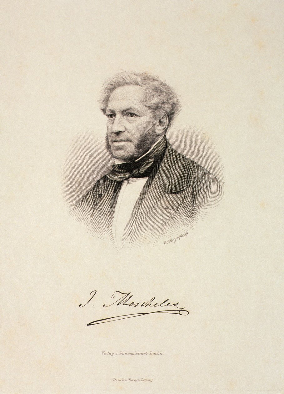 Ignaz Moscheles的肖像（1794-1870） 作者 德国学校