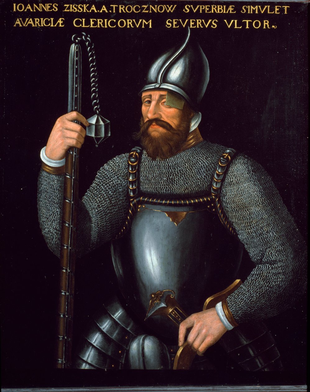 Portrait of Jan Zizka, War Chief of the Hussites ,16th century (painting) 作者 德国学校