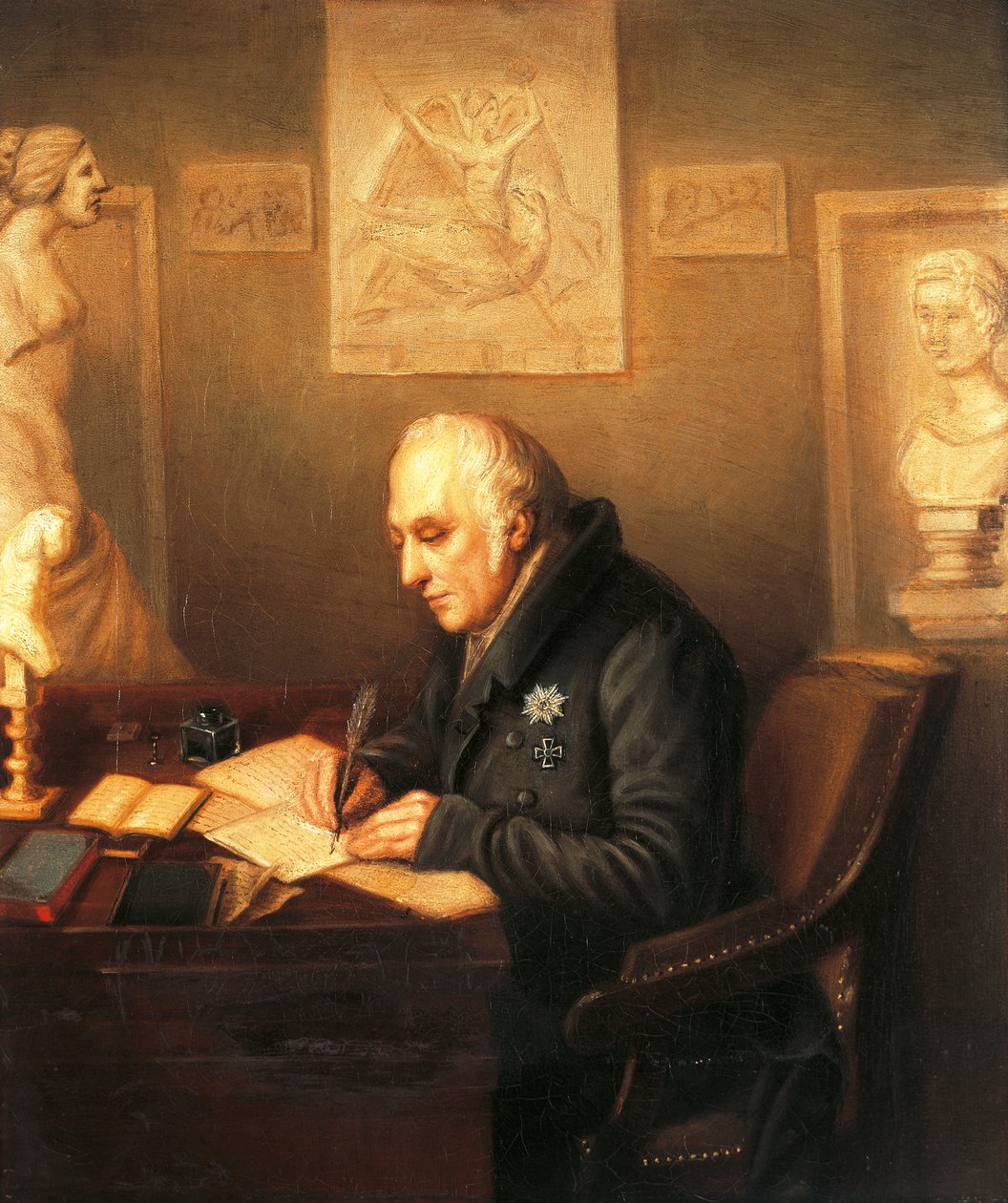 卡尔-威廉-冯-洪堡（1767-1835 年）肖像 作者 德国学校