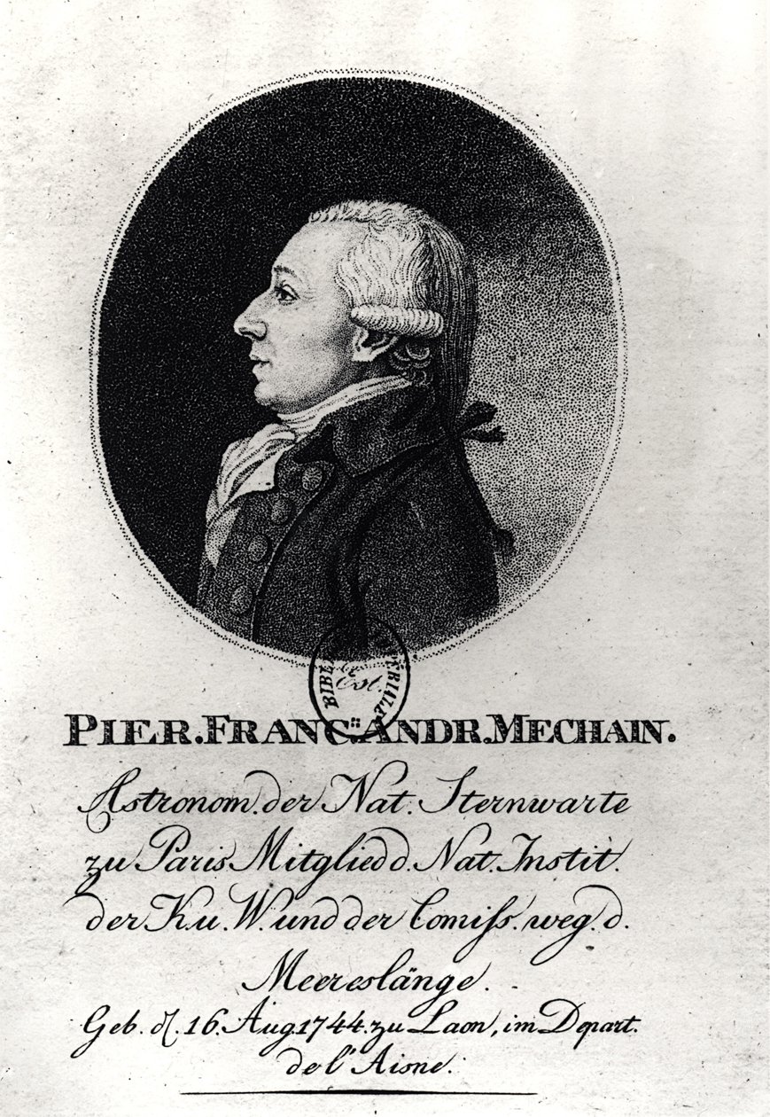 Pierre Mechain的肖像（1744-1804） 作者 德国学校
