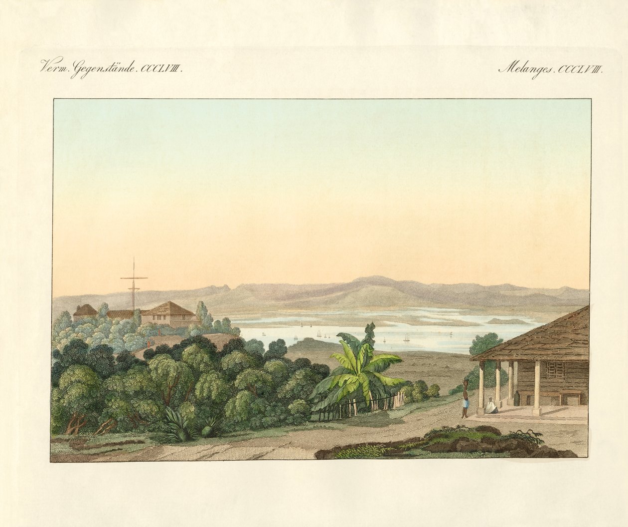 Pulu Penang（彩色雕刻）。 作者 德国学校