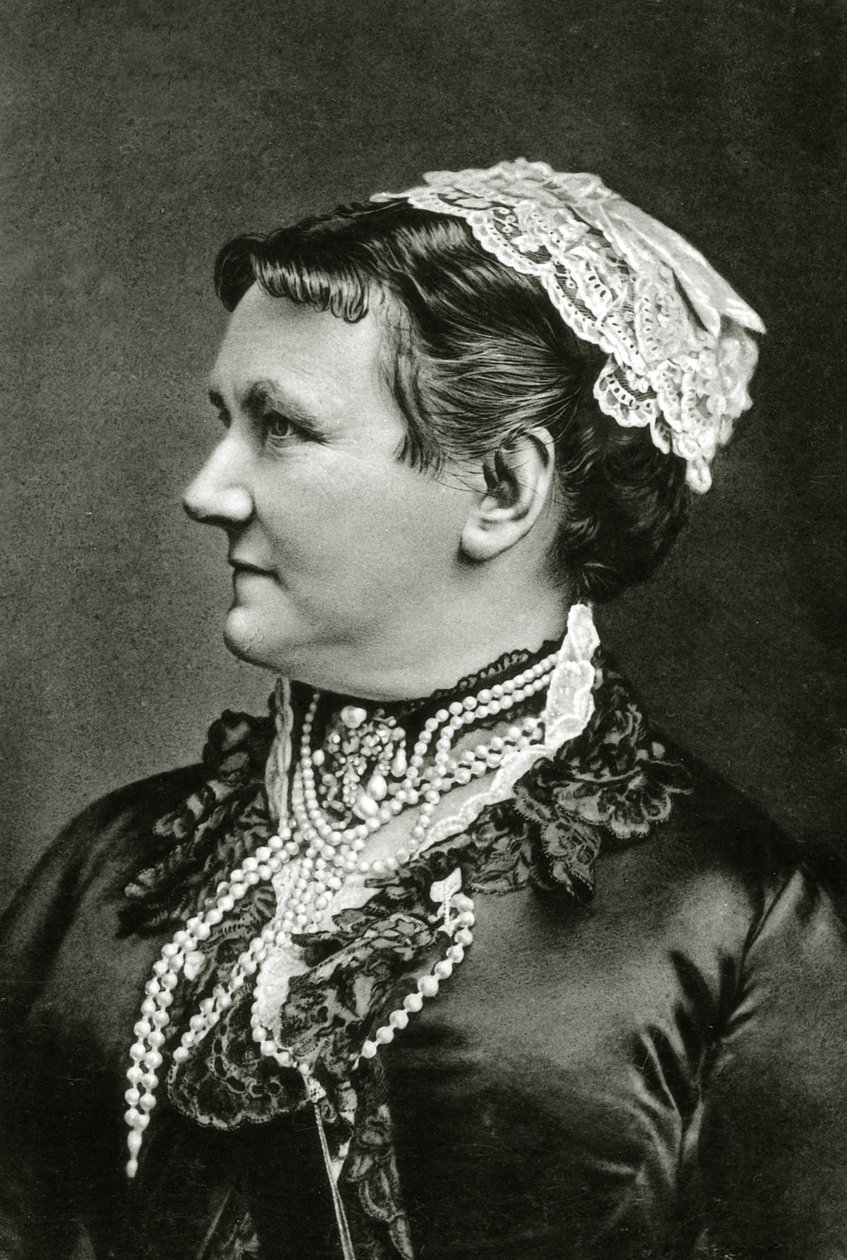 萨克森的卡罗拉女王 c.1890（黑白照片） 作者 德国学校