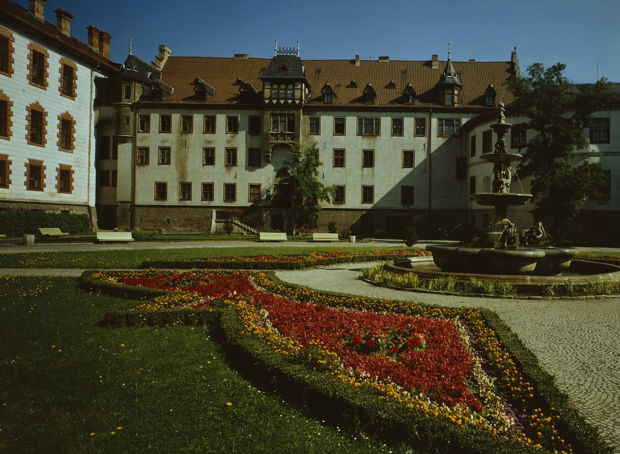 城堡Elisabethenburg在Meiningen，建于1682年 作者 德国学校