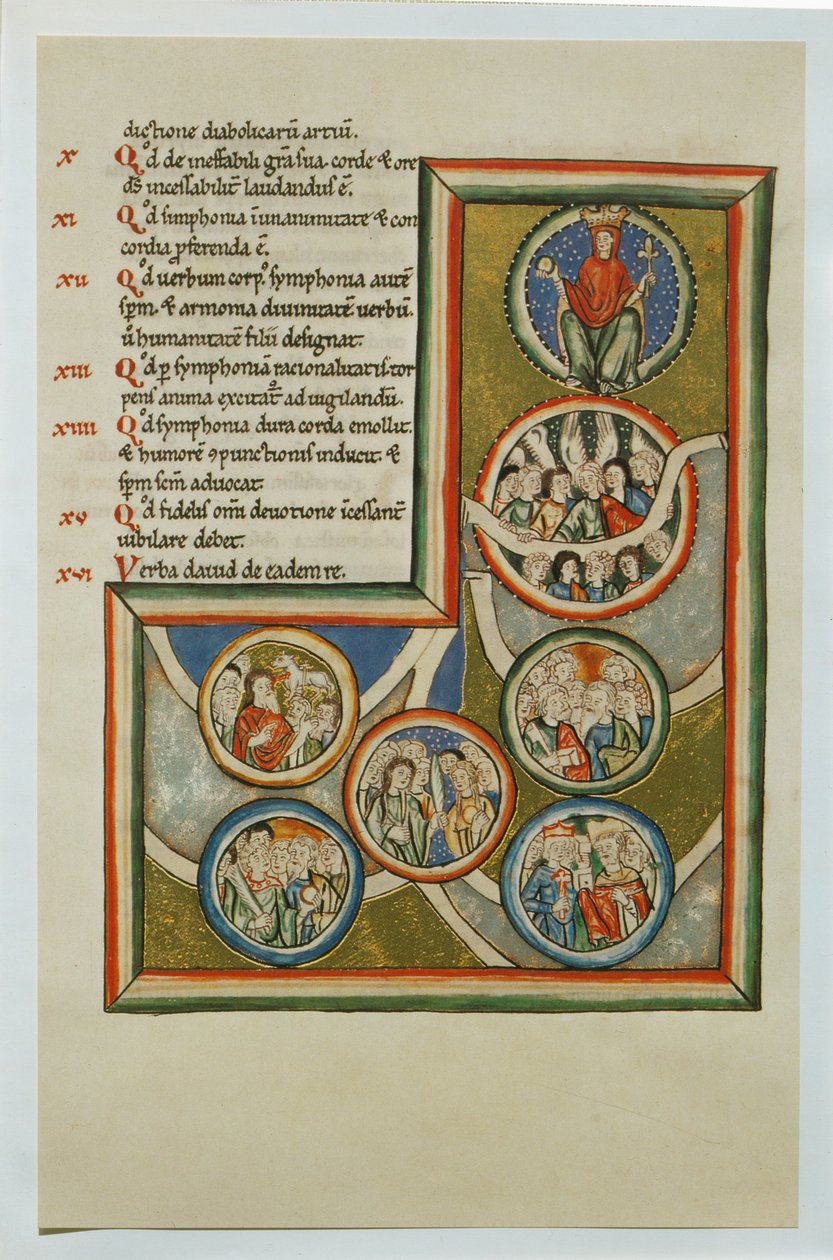 "德国修女和神秘主义者希尔德加德-冯-宾根（Hildegard von Bingen）的 "Scivias" ... 作者 德国学校