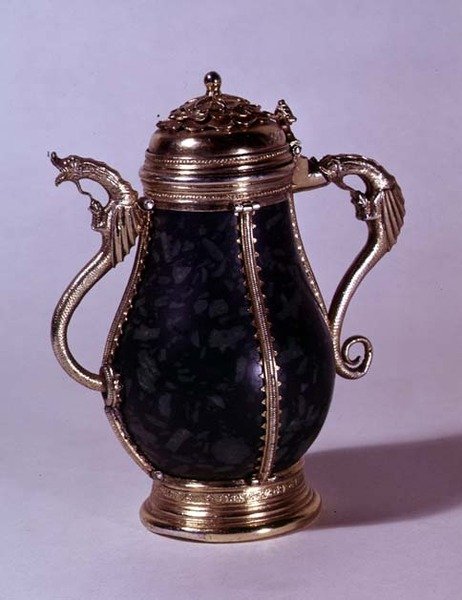 银镀金水壶，c.1489（银色） 作者 德国学校