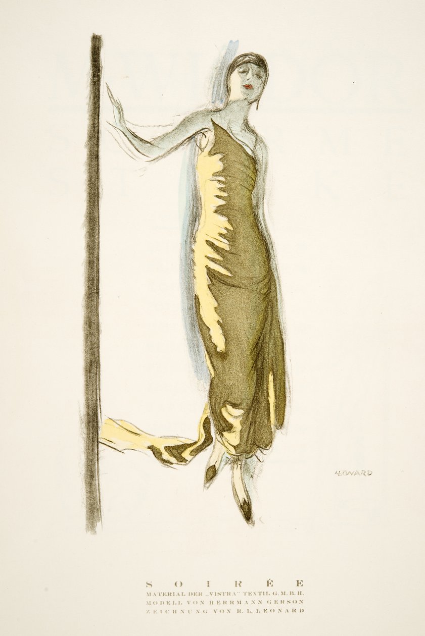 Soirée》，选自《Styl》，1922 年出版（模板印刷品） 作者 德国学校