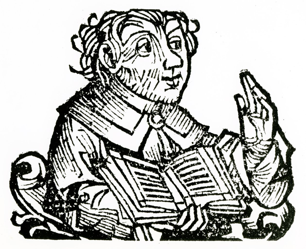 圣Alchimus，来自Hartmann Schedel的“Liber Chronicarum”（1440-1514） 作者 德国学校