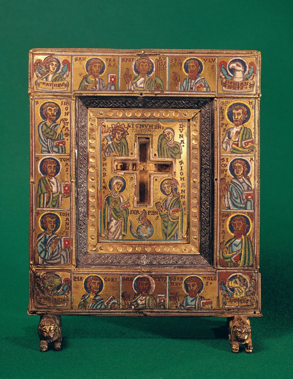 Staurotheque，莱茵学校（champleve enamel） 作者 德国学校