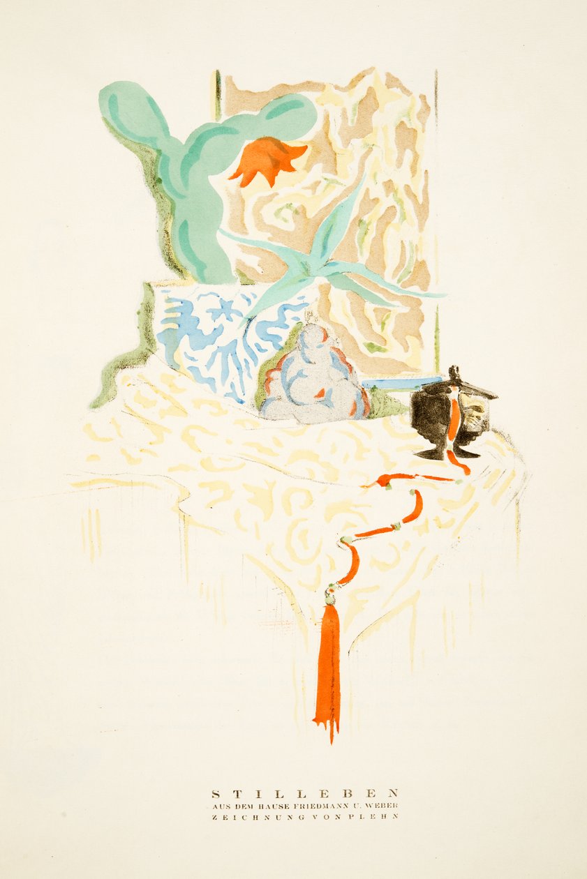 斯蒂尔本，来自《弗里德曼-U-韦伯的房子》，来自《Styl》，1922年出版（宝色版）。 作者 德国学校