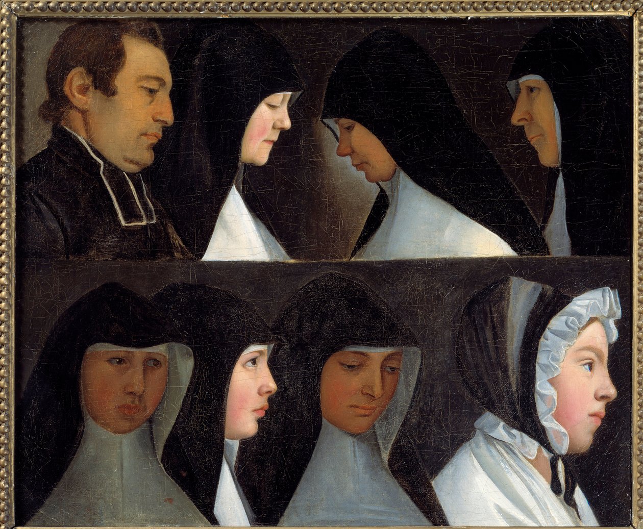 研究 19 世纪德国学派的圣本笃会 (Benedictine Order) 的修女和新手修女。 Roanne，博物馆 Joseph Dechelette - 对圣本笃会的宗教信仰者和新手的研究（与 t 作者 德国学校