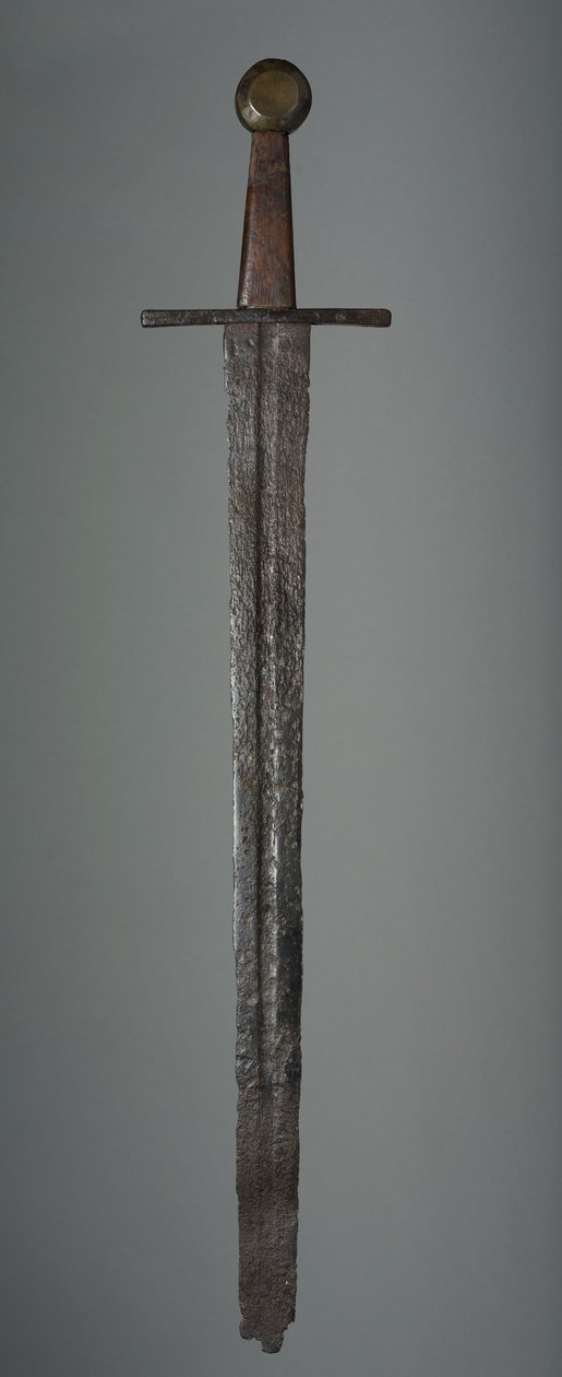 剑，约1350年（铁，木手柄和黄铜鞍座的替代品） 作者 德国学校