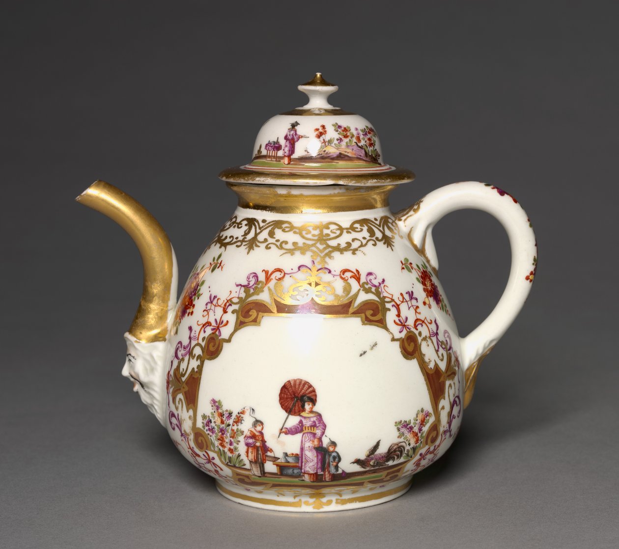 迈森瓷器厂的茶壶，约1723-24年 作者 德国学校