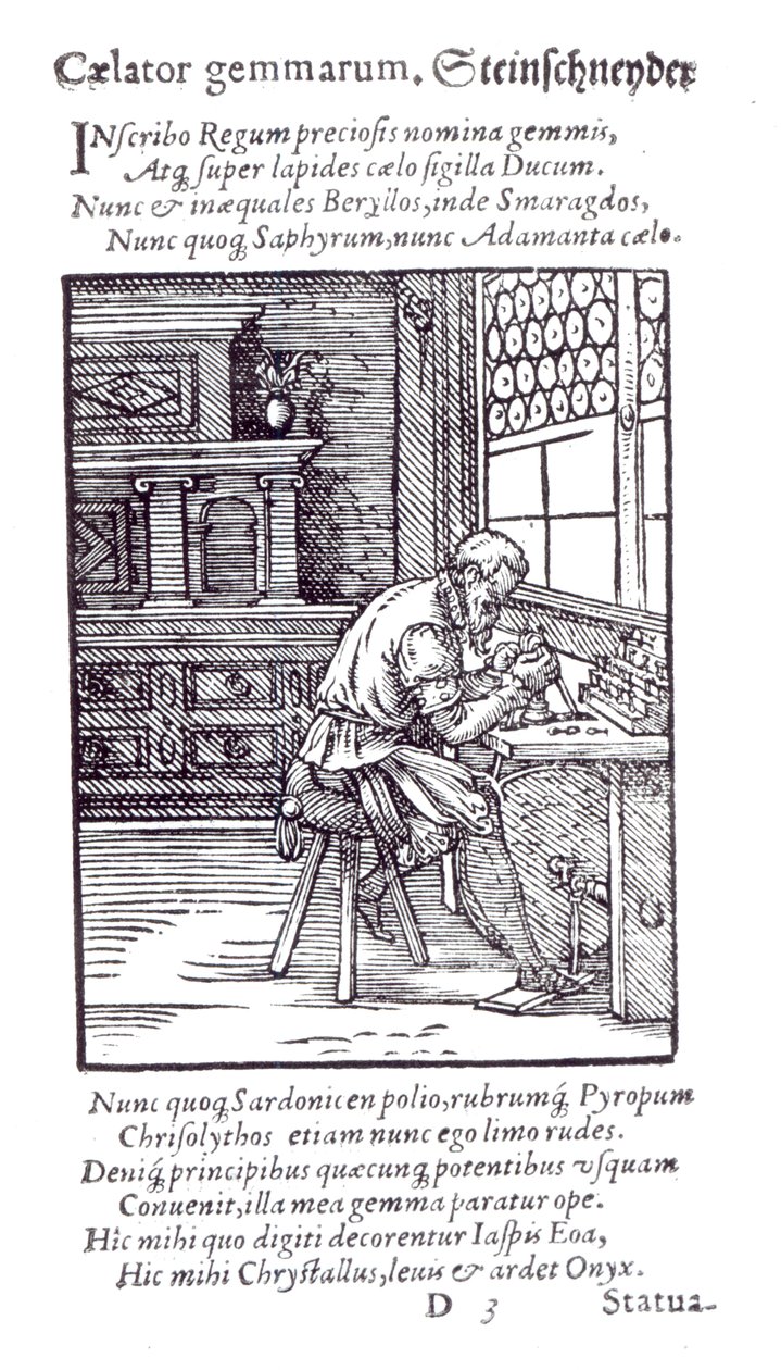 Gem Engraver，由Hartman Schopper出版 作者 德国学校