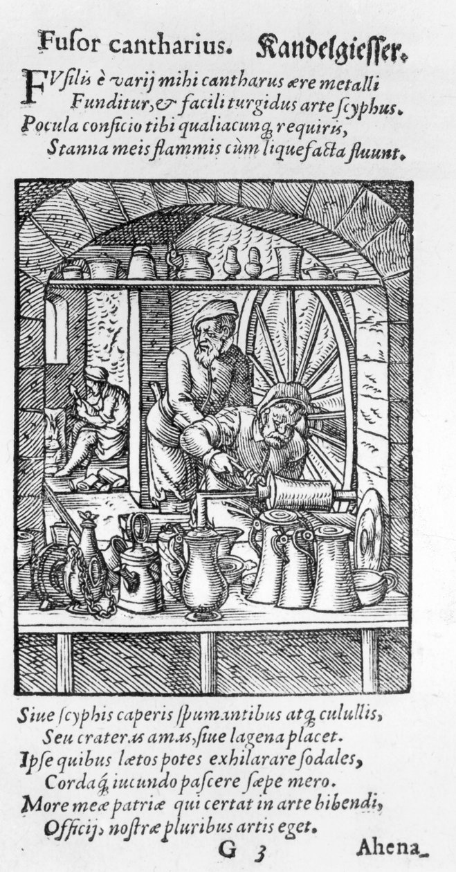 Tankard Maker，由Hartman Schopper出版 作者 德国学校
