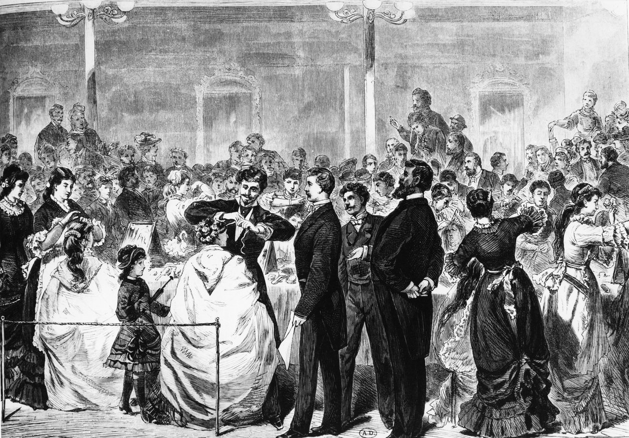1881年5月3日，美发行业委员会对柏林Tonhalle的学徒进行了考试 作者 德国学校