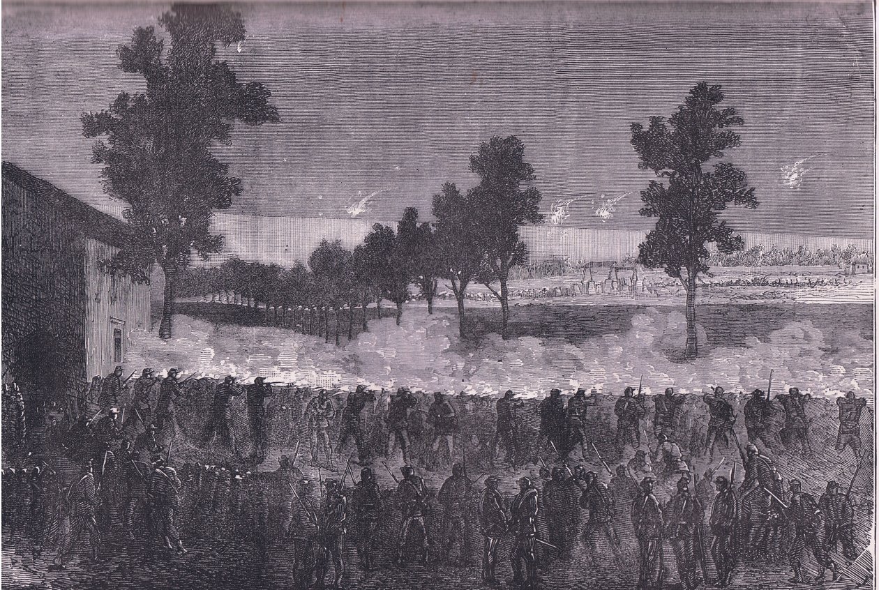 The sortie of Cachan, Cassells History of the War between France and Germany published by Cassell and Company Limited, c.1890 (litho) 作者 德国学校
