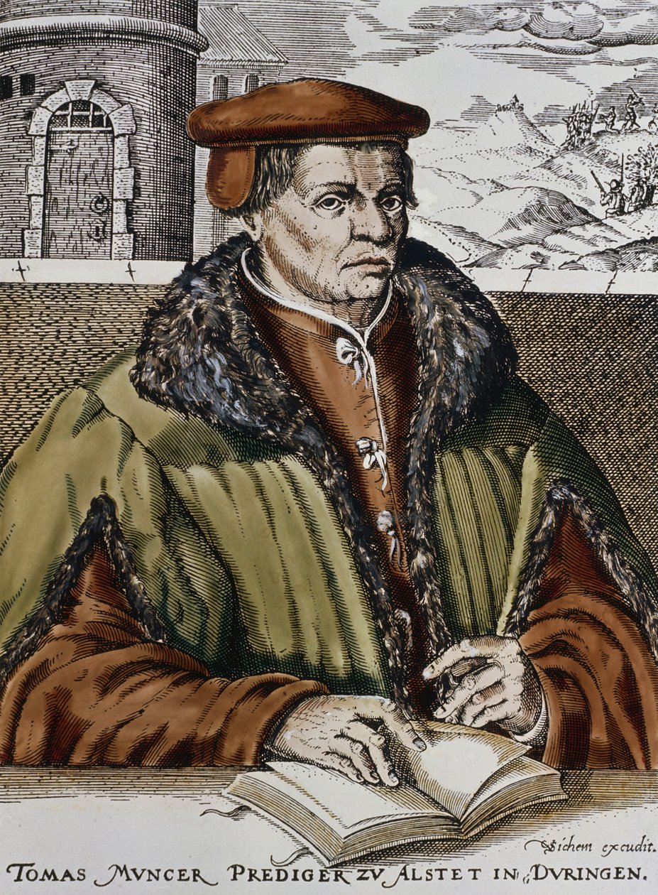 Thomas Muntzer，c.1600（手工彩色木刻） 作者 德国学校