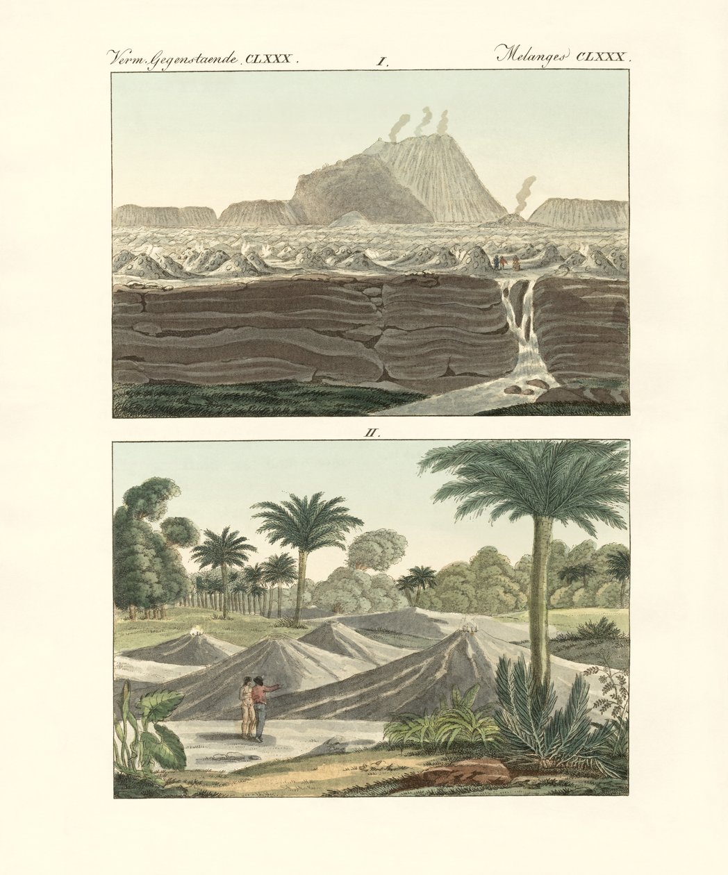 美国新西班牙王国的一些火山景观（彩色版画） 作者 德国学校