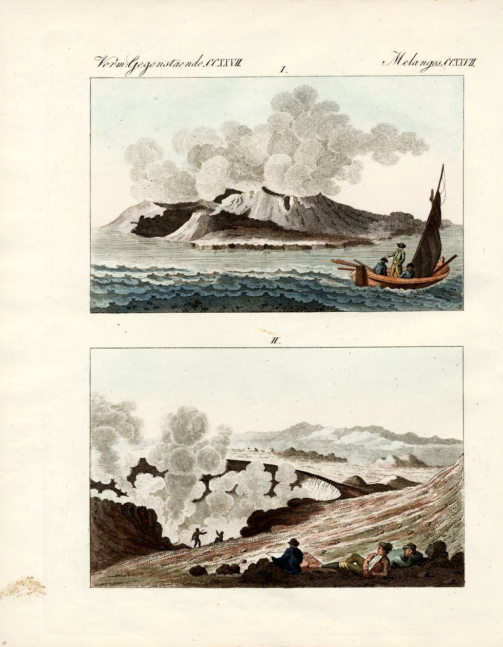 火山岛（彩色雕刻） 作者 德国学校