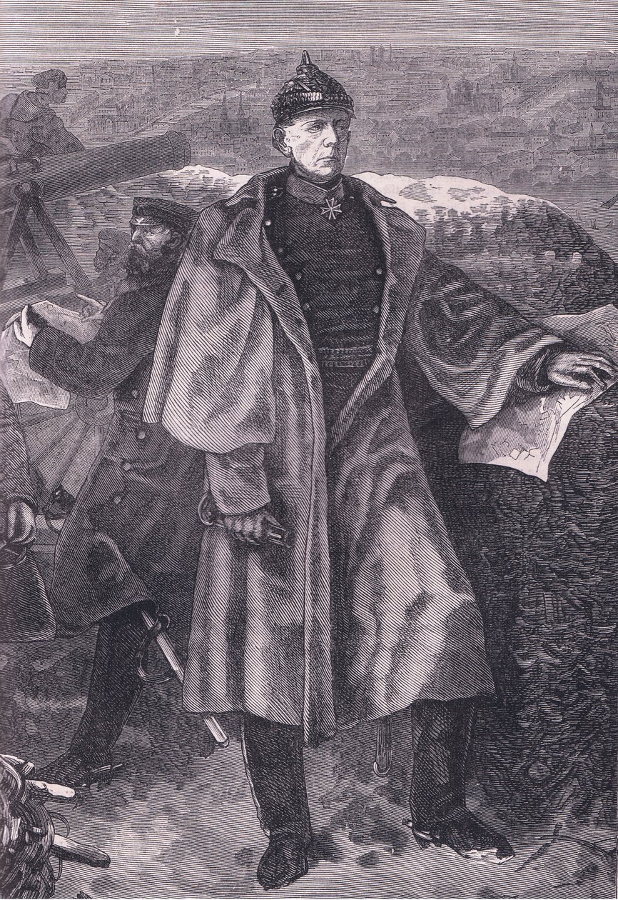 Von Moltke before Paris, Cassells History of the War between France and Germany published by Cassell and Company Limited, c.1890 (litho) 作者 德国学校