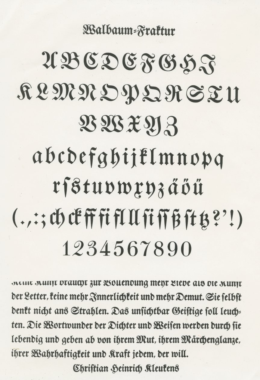 Walbaum断裂 作者 德国学校