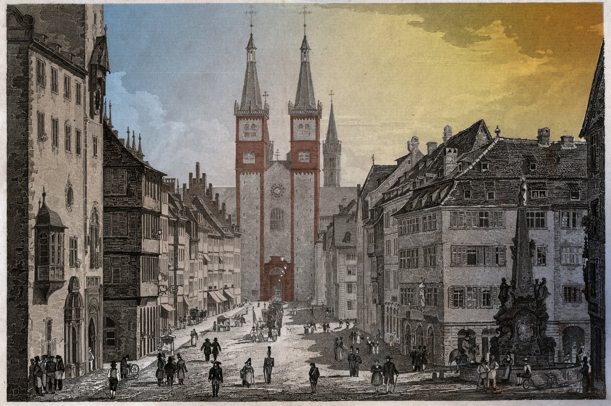 Wurzburg. (engraving, ca. 1830) 作者 德国学校