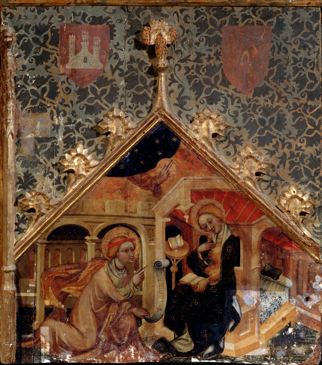 Annunciation"，15世纪。 作者 德国大师。