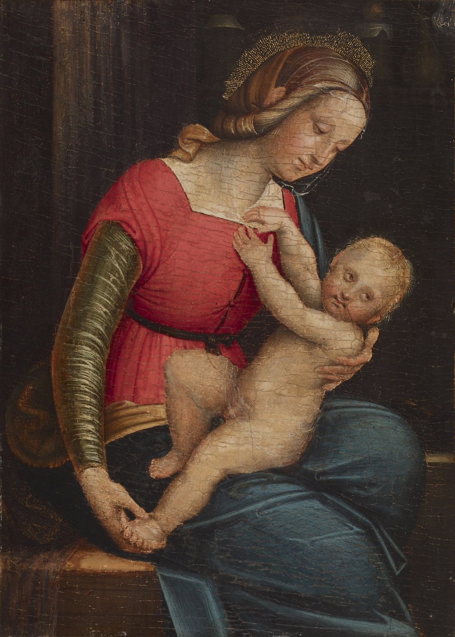麦当娜和儿童，1530-50 作者 Gerolamo Giovenone