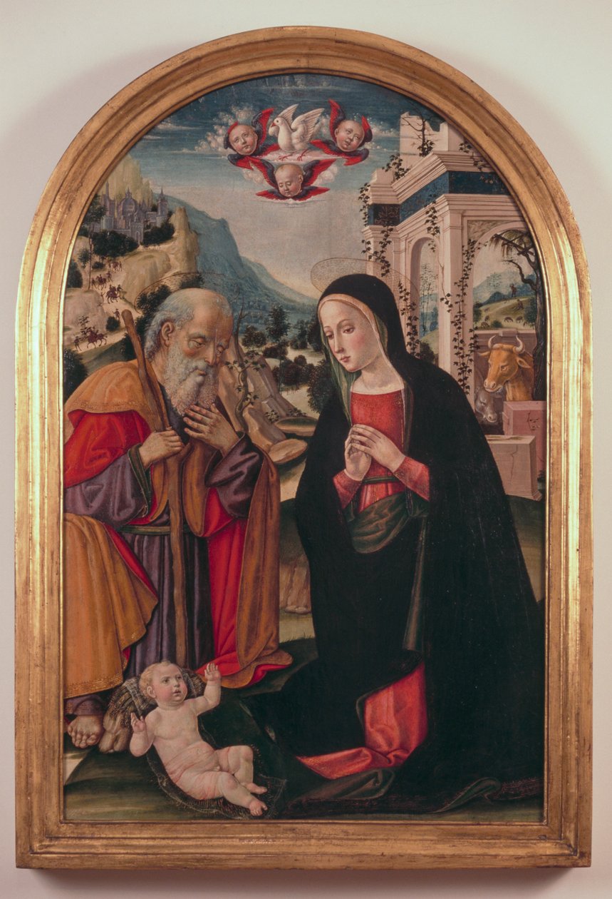 《圣婴崇拜》，约 1490-1525 年，作者：吉罗拉莫·本韦努托 (Girolamo Benvenuto，1470-1524 年) 作者 杰罗拉莫·迪·本韦努托