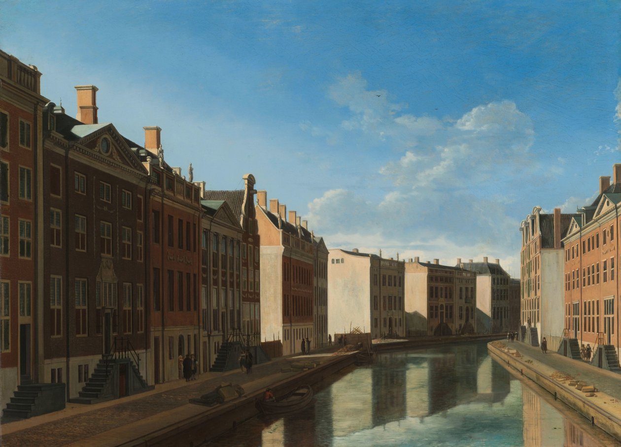 绅士运河 (Herengracht) 黄金弯道的景观 从东边看绅士运河的黄金湾 作者 格里特·伯克海德