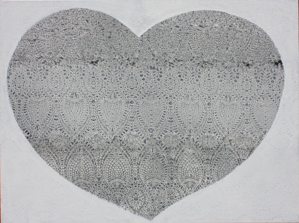 心雪，2023 年（丙烯酸画布） 作者 